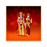 Ram Ji Sita Ji Divine Canvas Painting for Home